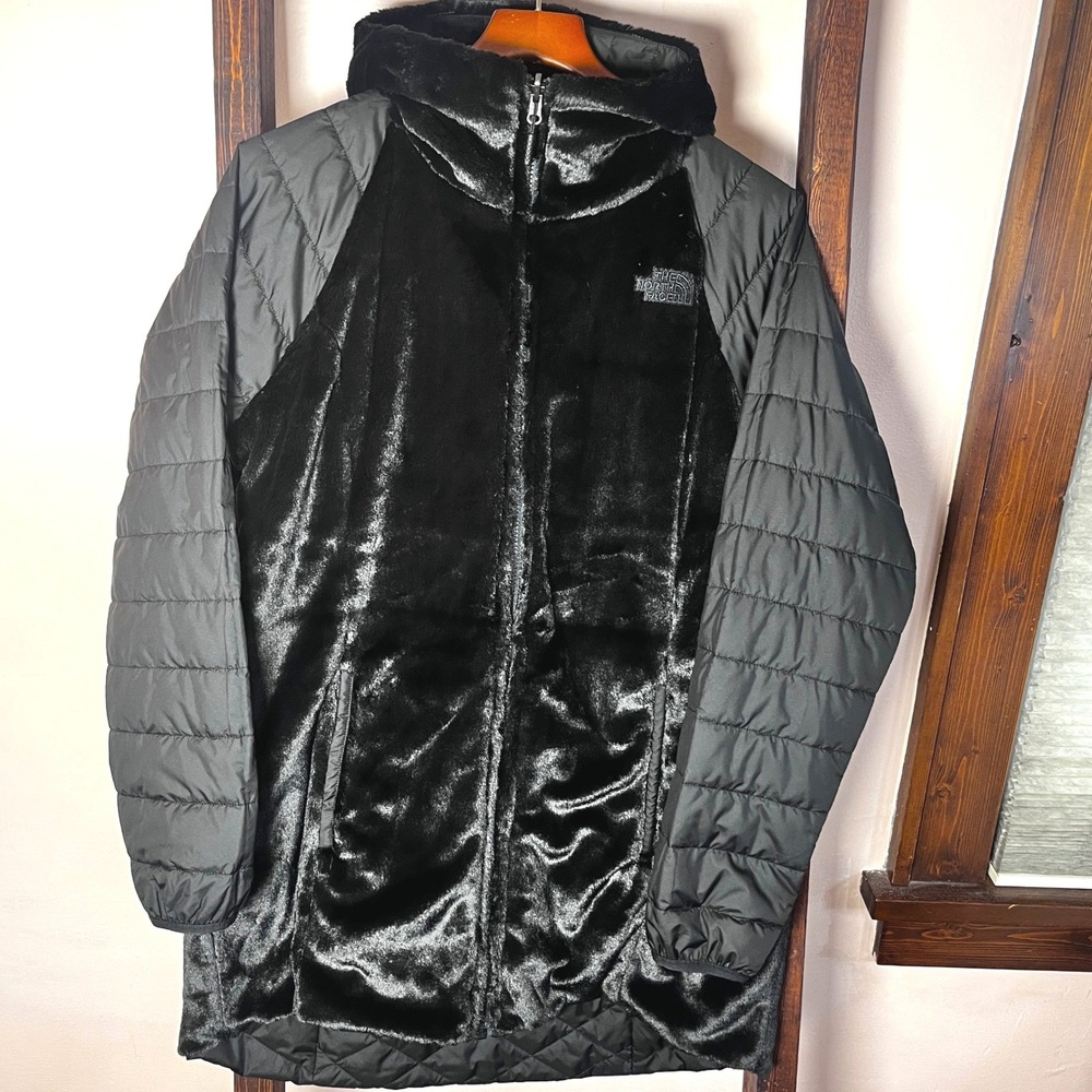 The North Face Womens Mossbud Reversible Insulated Parka Black L Gorpcore Longer